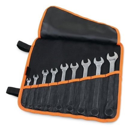 BETA Set of 9 Combination Wrenches in Tool Roll, 1/4", 5/16", 3/8", 7/16", 1/2", 9/16", 5/8", 11/16", 3/4" 000420159